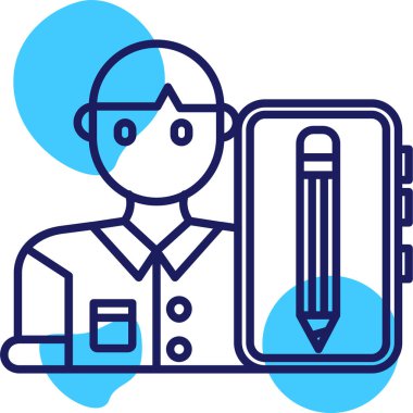 Kalem simgesi, vektör illüstrasyonu