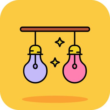 ampul ikonu vektör illüstrasyon tasarımı