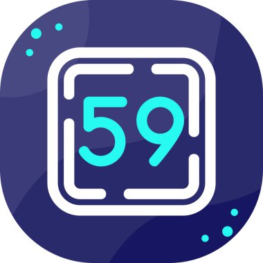 6 numaralı vektör simgesi modern basit vektör çizimi