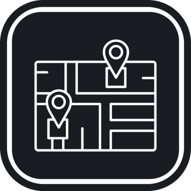 konum simgesi, vektör çizimi