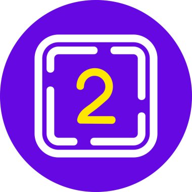 iki numaralı web simgesi, basit vektör illüstrasyonu