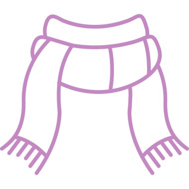 Eşarp. Web simgesi basit illüstrasyon