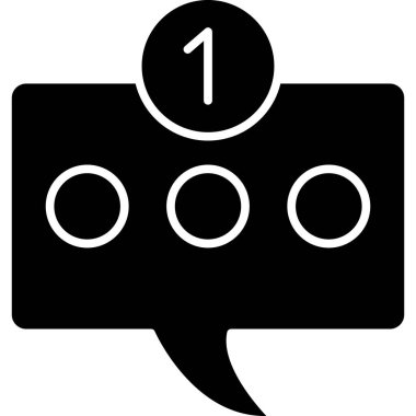 Sohbet simgesi vektör illüstrasyonu