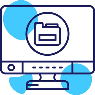 bilgisayar dizüstü simgesi, vektör illüstrasyonu