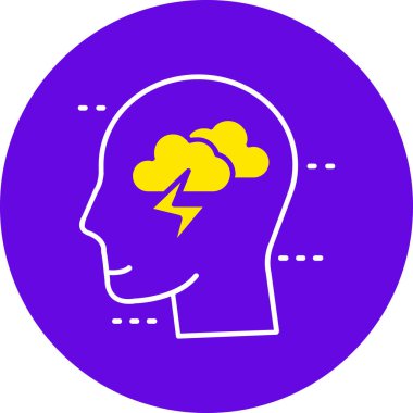 Bir beyin simgesinin vektör çizimi