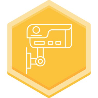 İnsansız hava aracı ile modern bir kameranın vektör çizimi