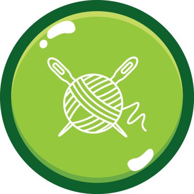 Benzersiz örgü iğneleri çizgi vektör simgesi