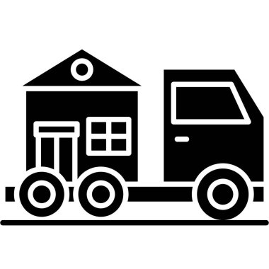 Kamyon. Web simgesi basit illüstrasyon