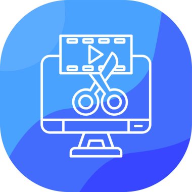 video. Web simgesi basit illüstrasyon