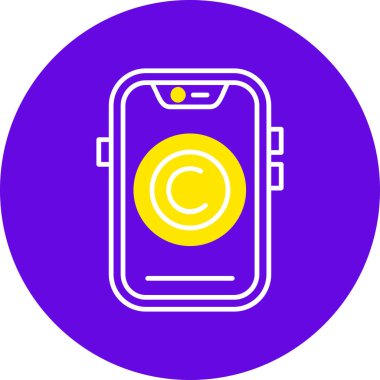 Cep telefonu simgesinin vektör illüstrasyonu