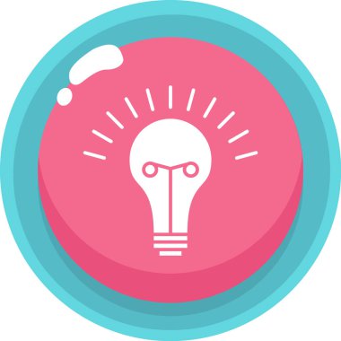 Yuvarlak ikonlu ampul. Ampul fikri