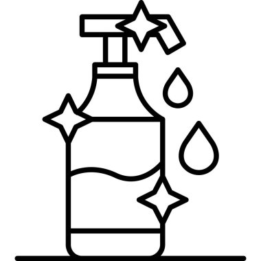 Taslak biçiminde temiz su püskürtme simgesi