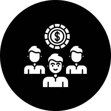 İş ve finans simgesinin vektör illüstrasyonu