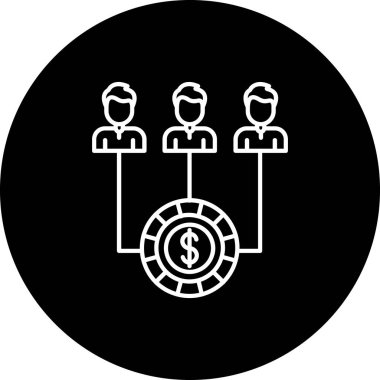 İş ve finans simgesinin vektör illüstrasyonu