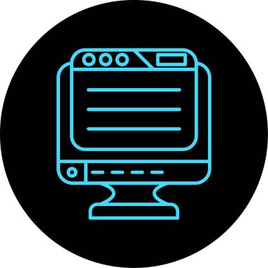 vektör lcd simgesi illüstrasyonu