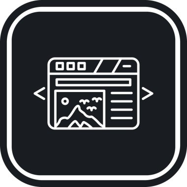 İnternet konseptinin web simgesi, vektör illüstrasyonu