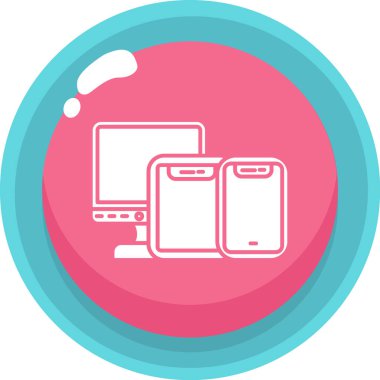 Akıllı telefon ve tablet simgesinin vektör çizimi