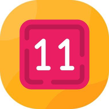 1 numaralı simge, düz tasarım