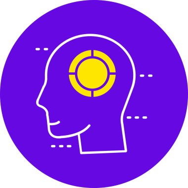 İnsan kafası simgesinin vektör illüstrasyonu