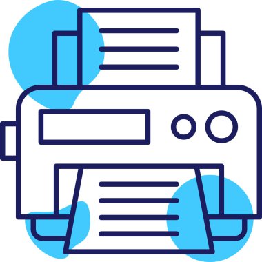 Yazıcı. Web simgesi basit illüstrasyon