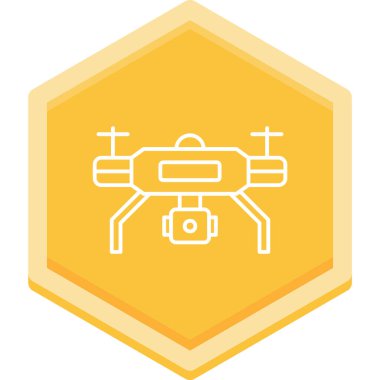 Drone web simgesi, vektör illüstrasyonu