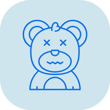 Ayı. Web simgesi basit illüstrasyon