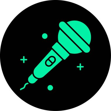 mikrofon simgesi vektör illüstrasyonu