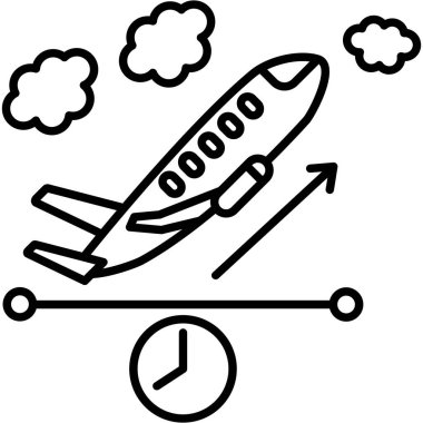 uçuş panosu simgesi, vektör tasarımı