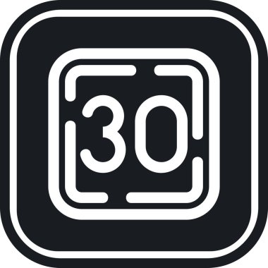 3 numara 0 simgesi, basit vektör illüstrasyonu