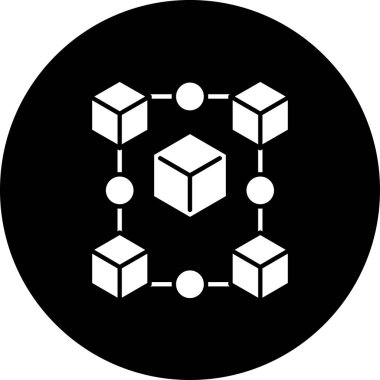 Vektör Küpü Simgesi İllüstrasyonu