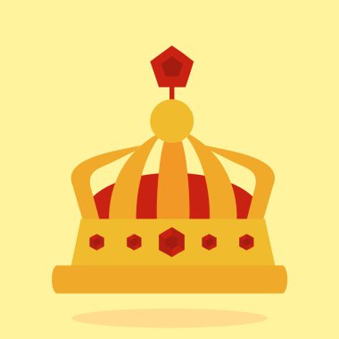 Royal crown simgesi, düz stil