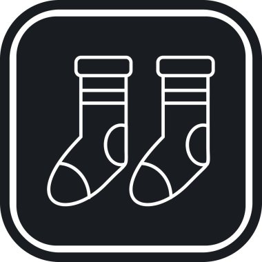 Çorap simgesi, vektör illüstrasyonu