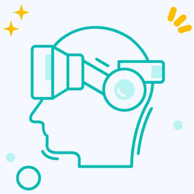 sanal kulaklık modern simge, vektör illüstrasyonu