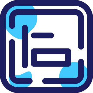 Mavi bir simgenin vektör illüstrasyonu