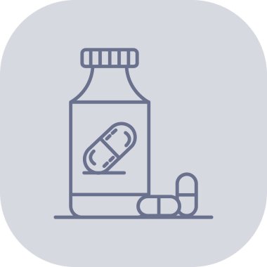 Hap ve şişe kutsal kişilerin resmi, vektör çizim