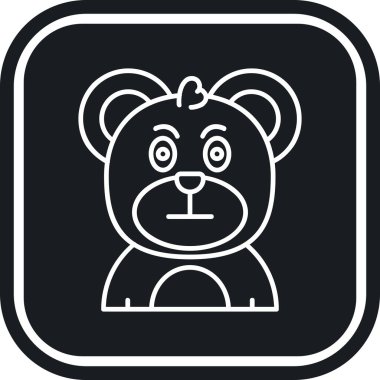 Ayı simgesinin vektör illüstrasyonu