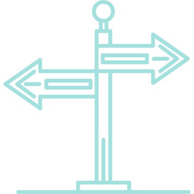 Yön oku. Web simgesi