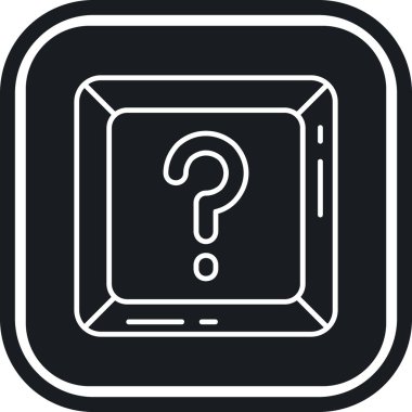 Yumuşak arkaplanda izole edilmiş moda tasarım biçiminde soru işareti simgesi