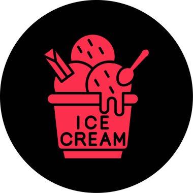 Dondurma logosu, basit stil.