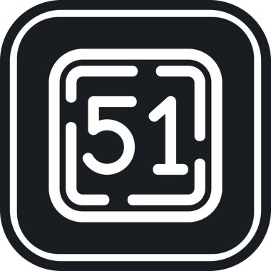 5 numaralı simge tasarımı, basit vektör illüstrasyonu