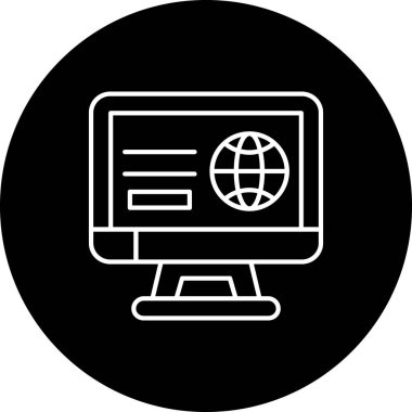 Kolayca değiştirilebilen ya da düzenlenebilen internet vektör simgesi