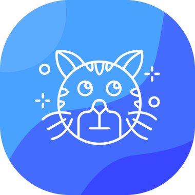 Doldurulmuş hayvan kedi hayvan hayvan ikonu - taslak biçimi