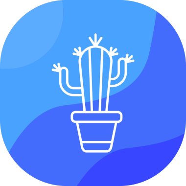 Kaktüs. Web simgesi basit illüstrasyon