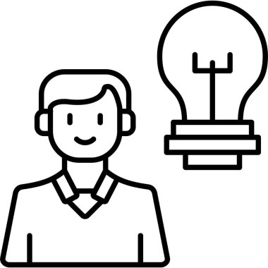 Fikir adamı iş adamı simgesi