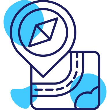 Harita. Web simgesi basit tasarım