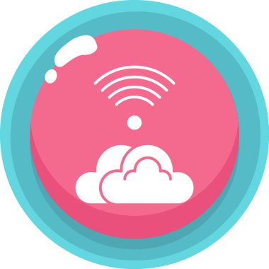 Bulut. Web simgesi basit tasarım