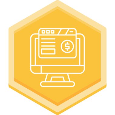 Bilgisayar. Web simgesi basit illüstrasyon