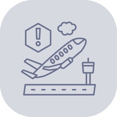 Havaalanı kontrol simgesi. Basit tasarım