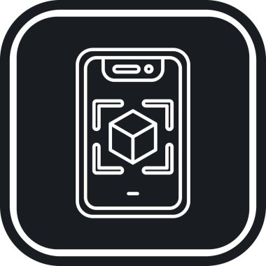 Moda biçimi izole edilmiş arkaplanda akıllı telefon simgesi