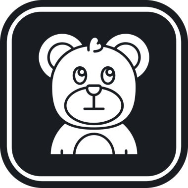 Ayı. Web simgesi basit tasarım